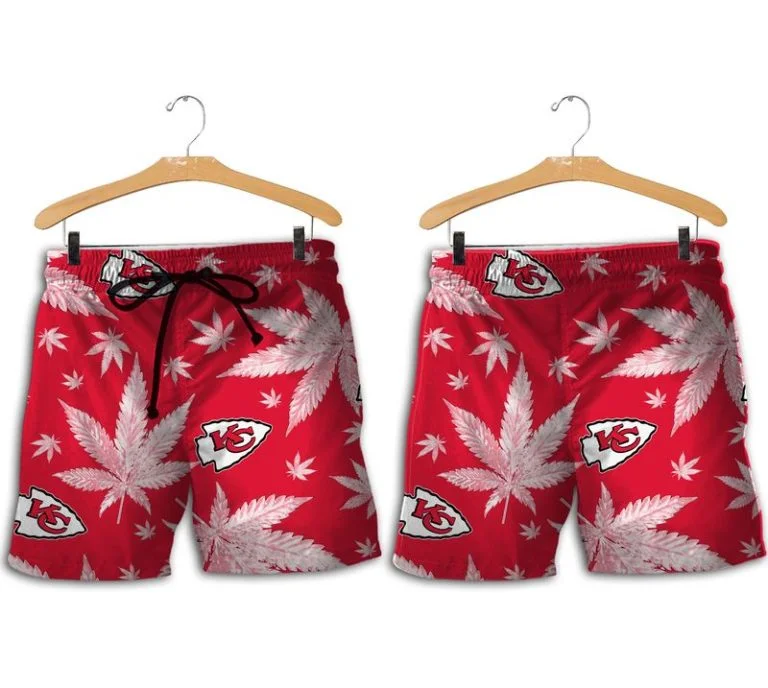 Combo Kansas City Chiefs Button-Up Shirt & Men Shorts RH37 - Image 2