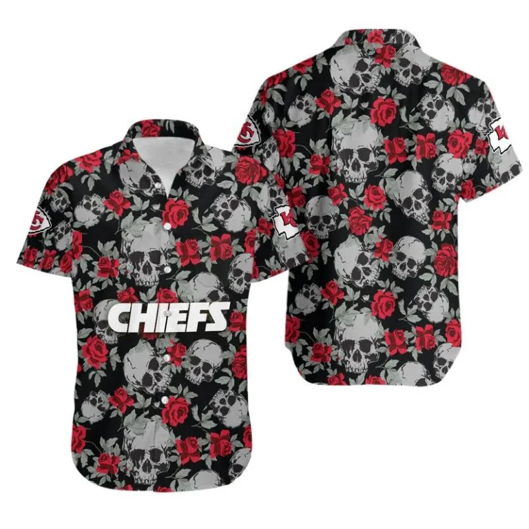 Combo Kansas City Chiefs Button-Up Shirt & Men Shorts UL67