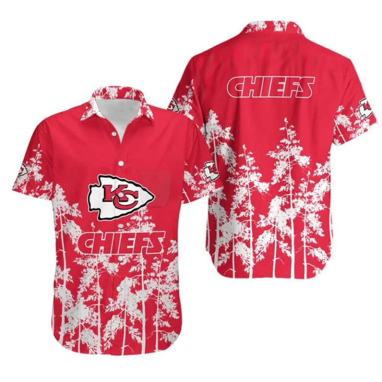Combo Kansas City Chiefs Button-Up Shirt & Men Shorts RJ27