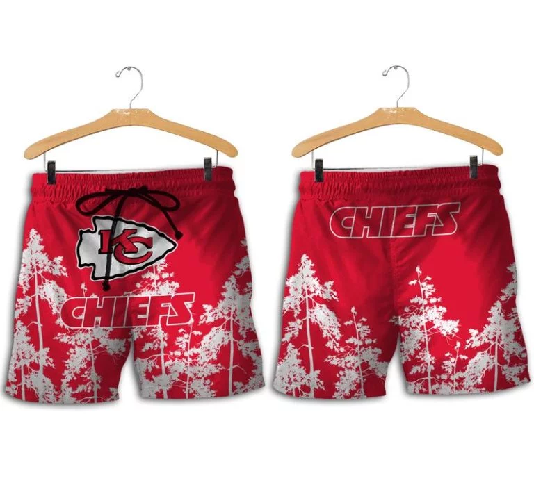Combo Kansas City Chiefs Button-Up Shirt & Men Shorts RJ27 - Image 2