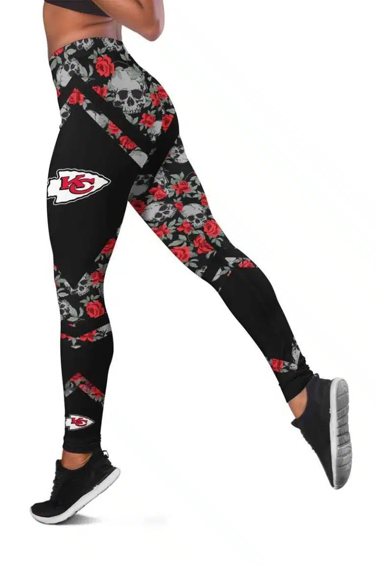 Kansas City Chiefs Women's Hollow Out Tank Top + Legging JT31 - Image 3