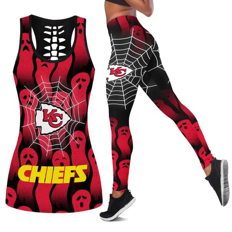 Kansas City Chiefs Women's Hollow Out Tank Top + Legging KY34