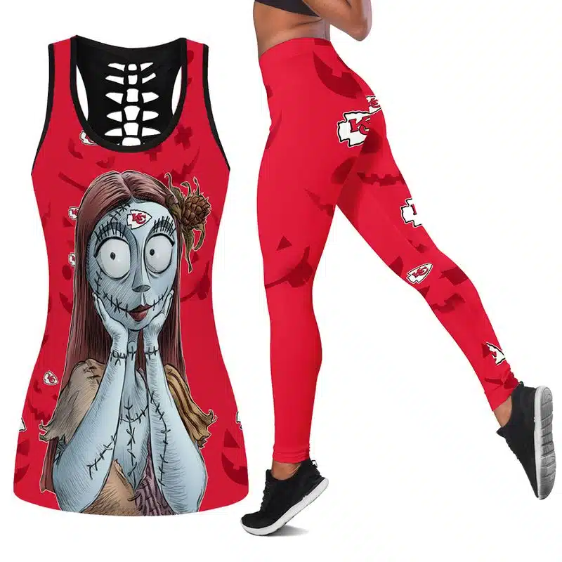 Kansas City Chiefs Women's Hollow Out Tank Top + Legging KY23