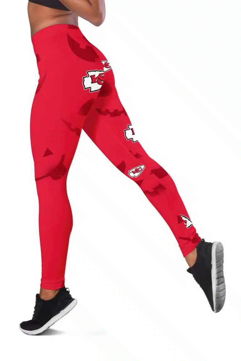 Kansas City Chiefs Women's Hollow Out Tank Top + Legging KY23 - Image 3