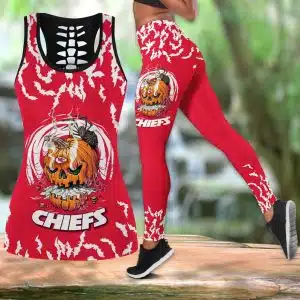 Kansas City Chiefs Women's Hollow Out Tank Top + Legging GI74