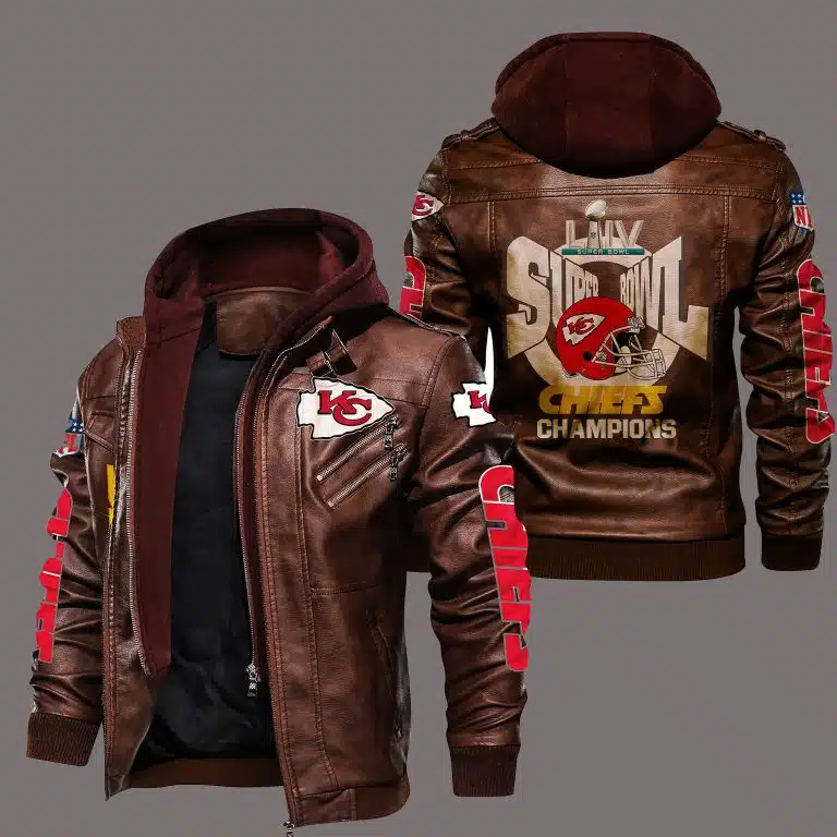 Kansas City Chiefs Leather Jacket YI38 - Image 2