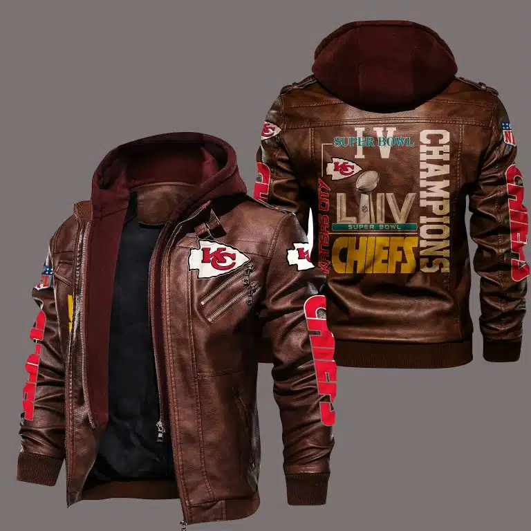 Kansas City Chiefs Leather Jacket KF71 - Image 2