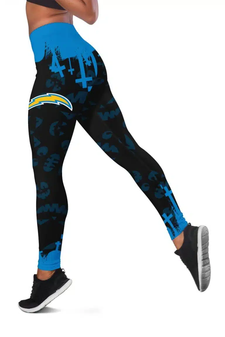 Los Angeles Chargers Women's Hollow Out Tank Top + Legging HD64 - Image 3