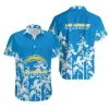 Combo Los Angeles Chargers Button-Up Shirt & Men Shorts LK71