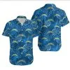 Combo Los Angeles Chargers Button-Up Shirt & Men Shorts LT31