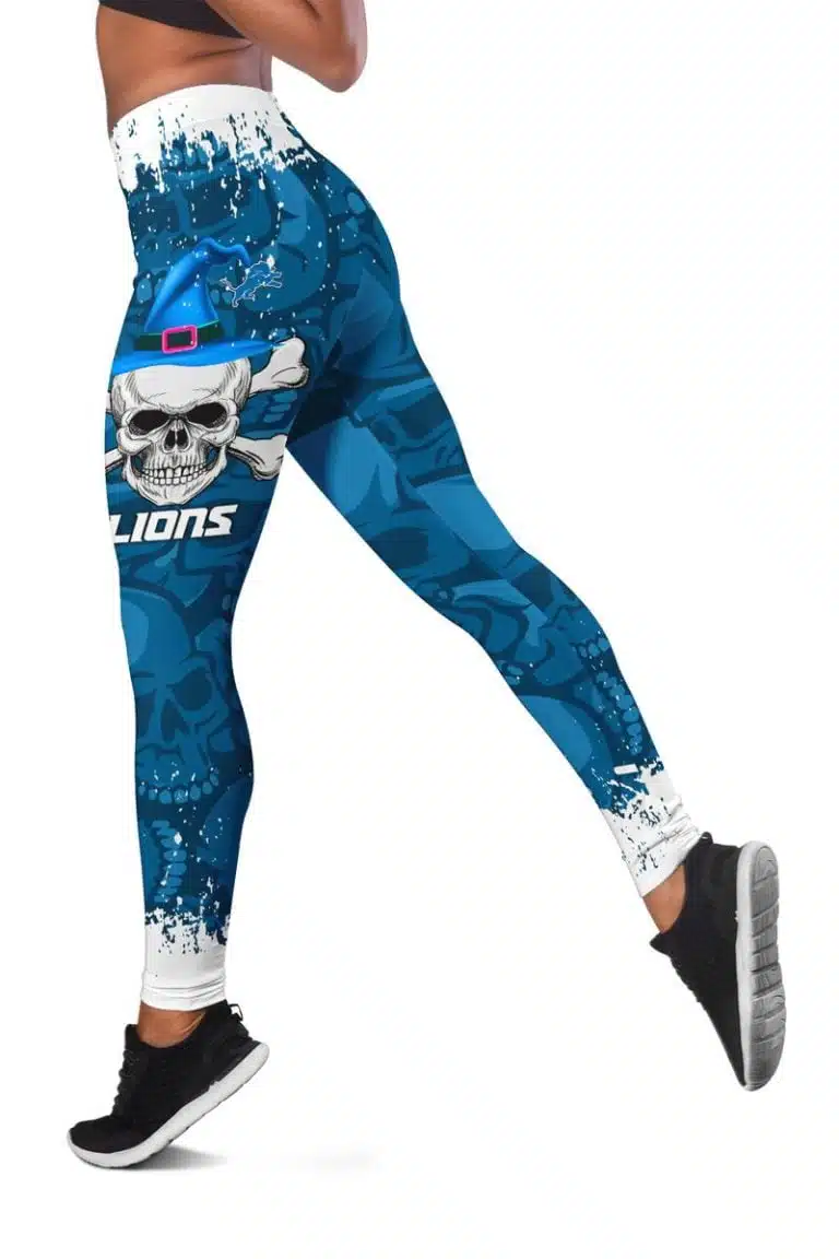 Detroit Lions Women's Hollow Out Tank Top + Legging QL61 - Image 3