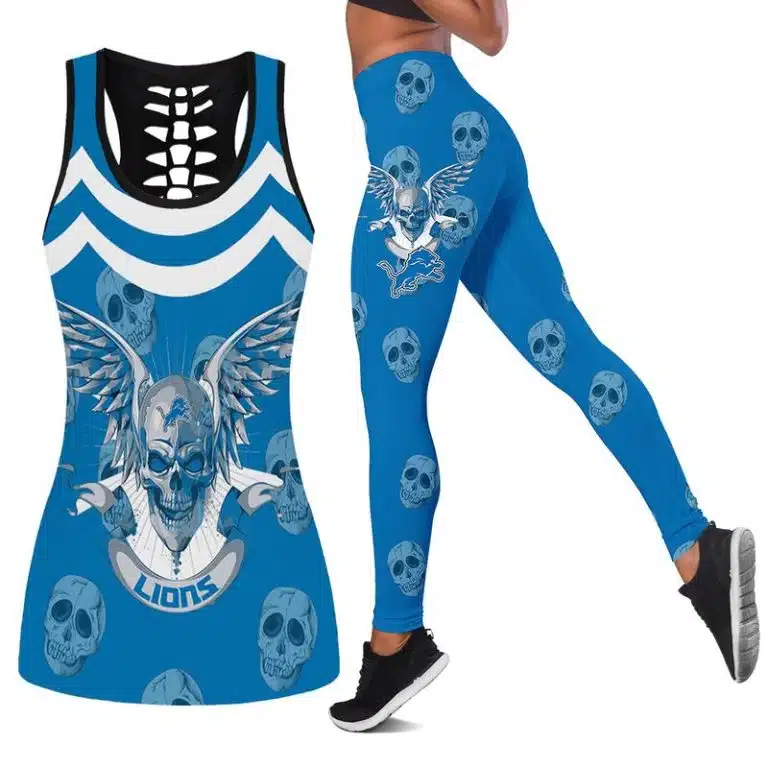 Detroit Lions Women's Hollow Out Tank Top + Legging UT61