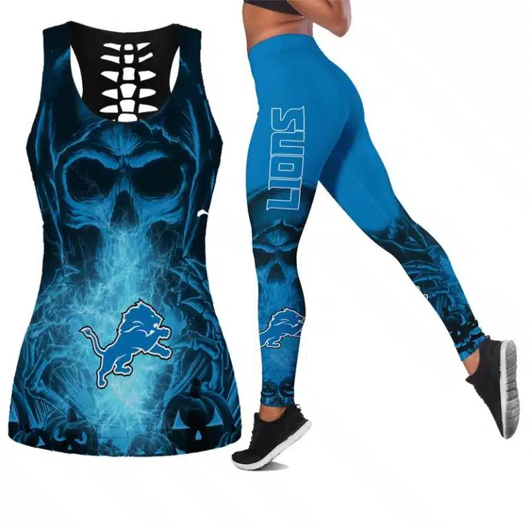 Detroit Lions Women's Hollow Out Tank Top + Legging EL13