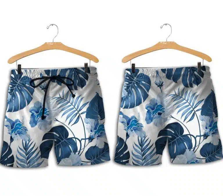 Combo Detroit Lions Button-Up Shirt & Men ShortsS ET46 - Image 2