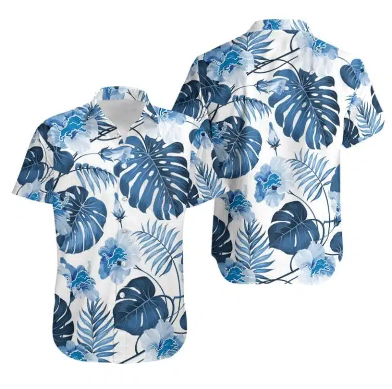 Combo Detroit Lions Button-Up Shirt & Men ShortsS ET46