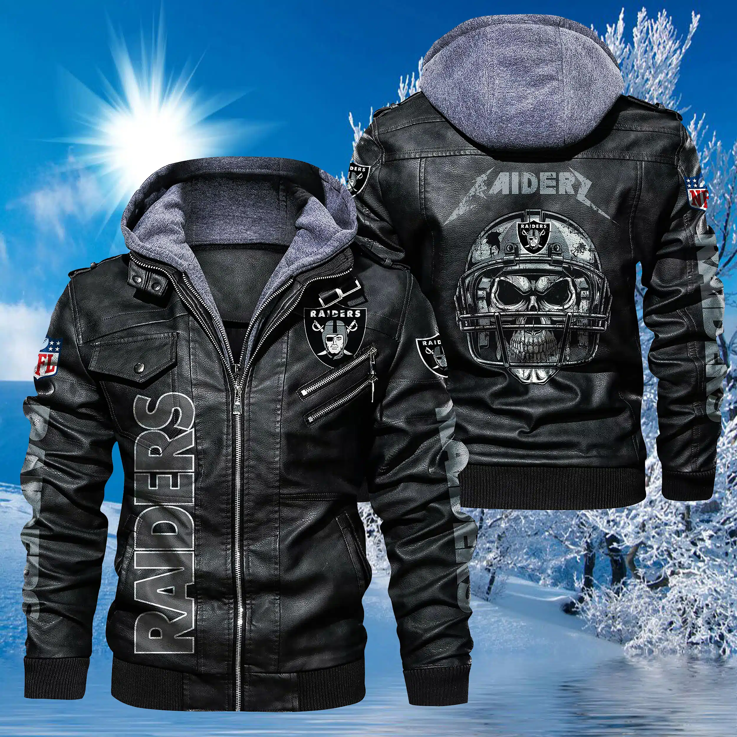 Las Vegas Raiders Leather Jacket KD97