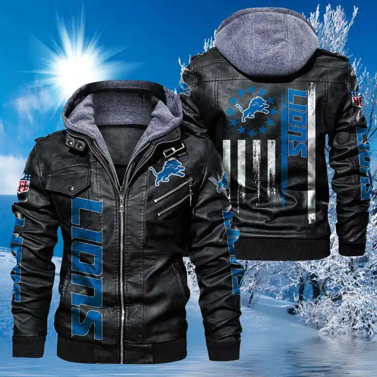 Detroit Lions Leather Jacket IR27