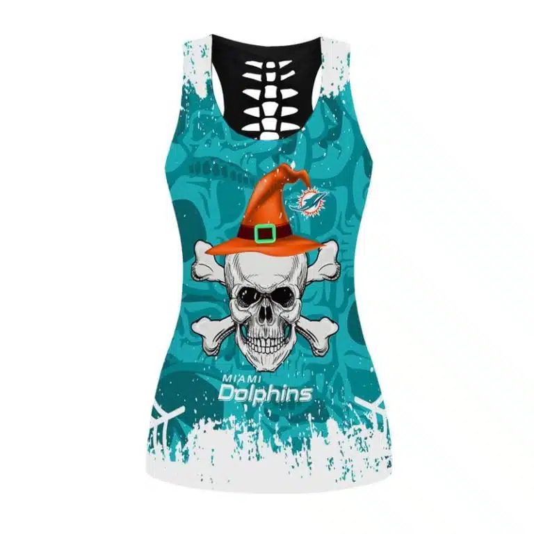 Miami Dolphins Women's Hollow Out Tank Top + Legging RL36 - Image 2