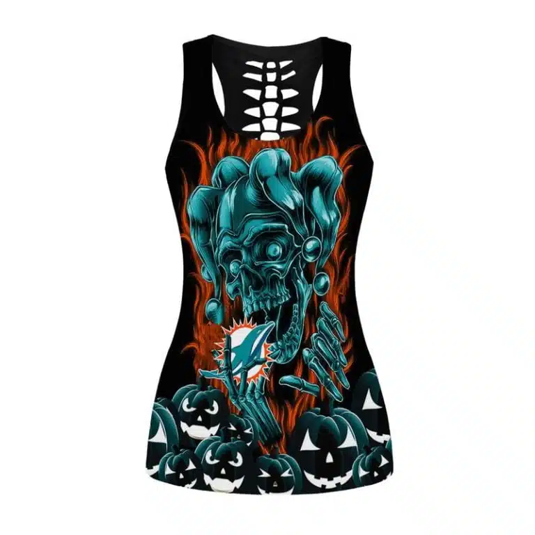 Miami Dolphins Women's Hollow Out Tank Top + Legging RL56 - Image 2