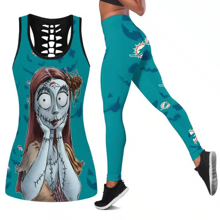 Miami Dolphins Women's Hollow Out Tank Top + Legging EI19