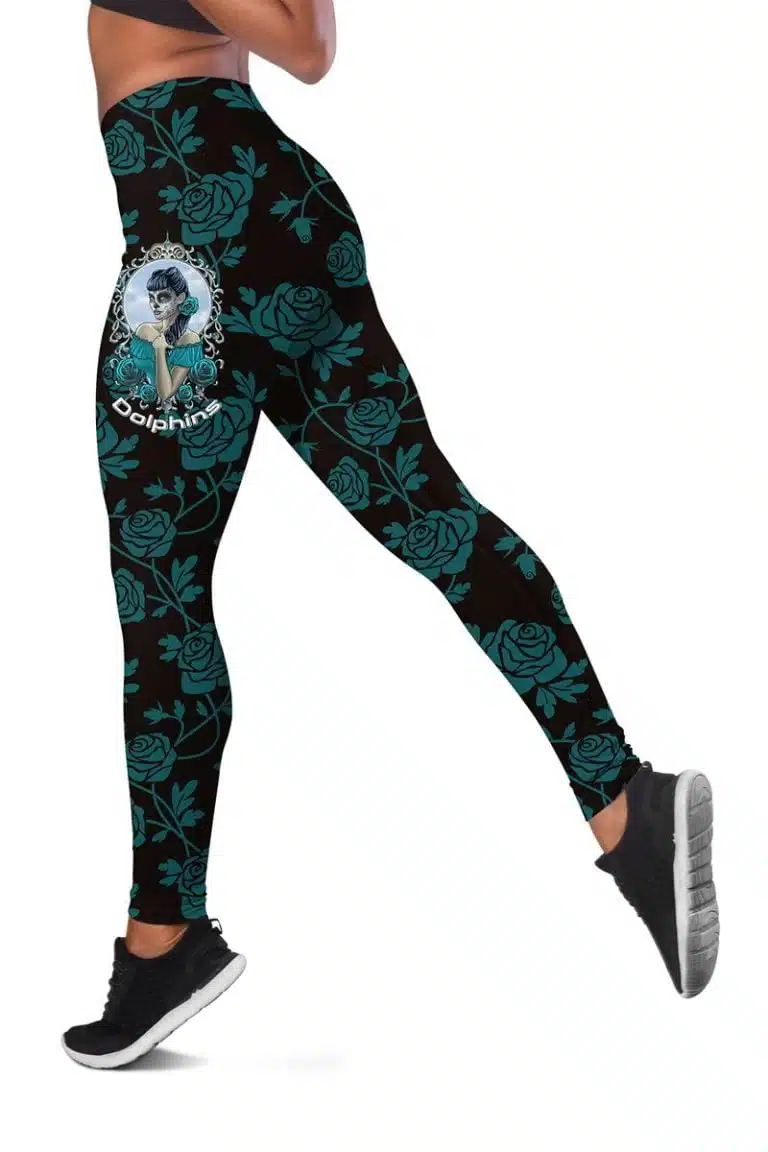 Miami Dolphins Women's Hollow Out Tank Top + Legging XH03 - Image 2