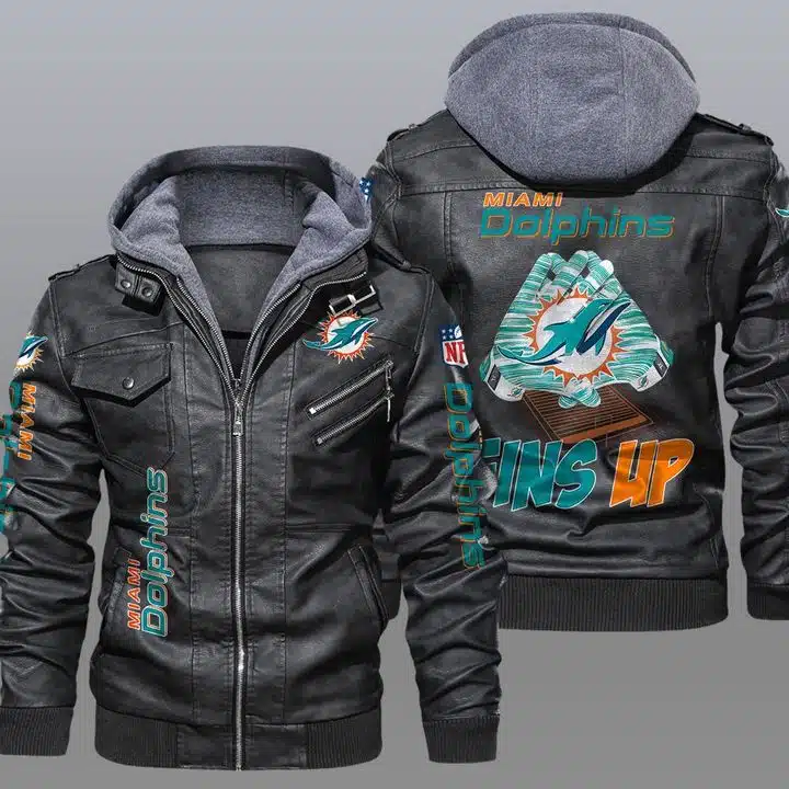 Miami Dolphins Leather Jacket EL34