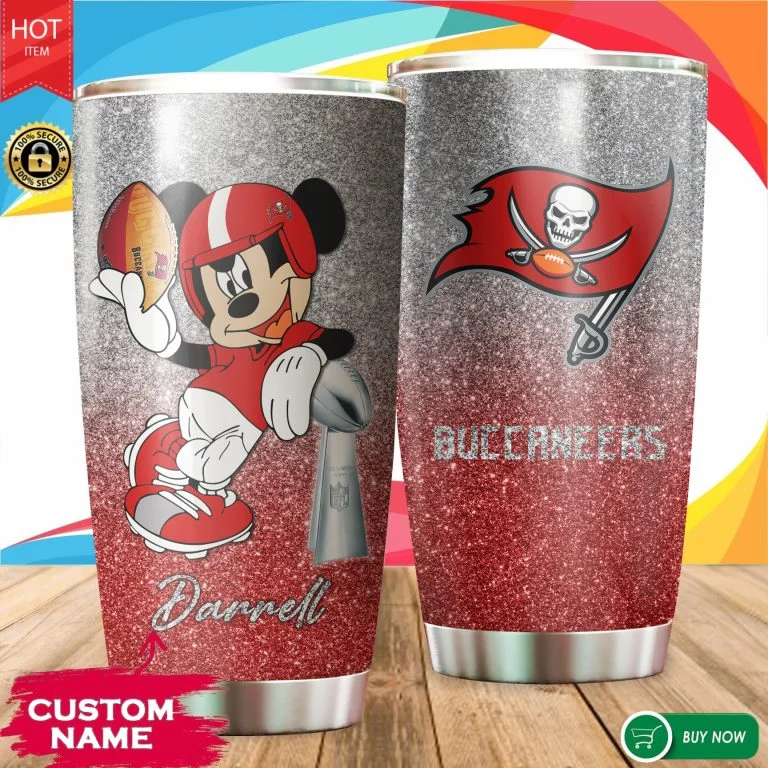 Personalized Mickey Tampa Bay Buccaneers Tumbler Cup 20oz, 30oz