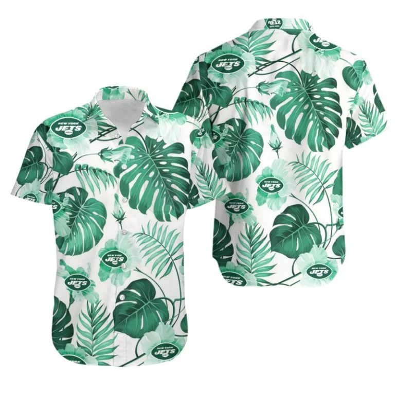 Combo New York Jets Button-Up Shirt & Men Shorts TE13
