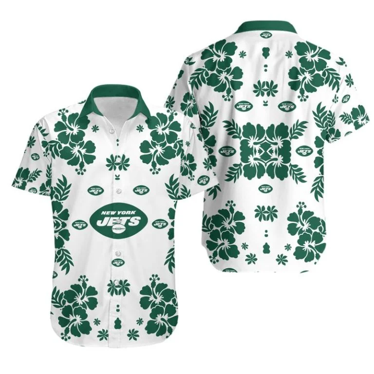 Combo New York Jets Button-Up Shirt & Men Shorts RJ48