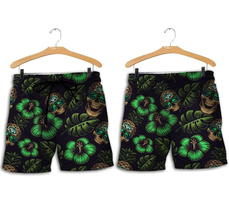 Combo New York Jets Button-Up Shirt & Men Shorts IR16 - Image 2