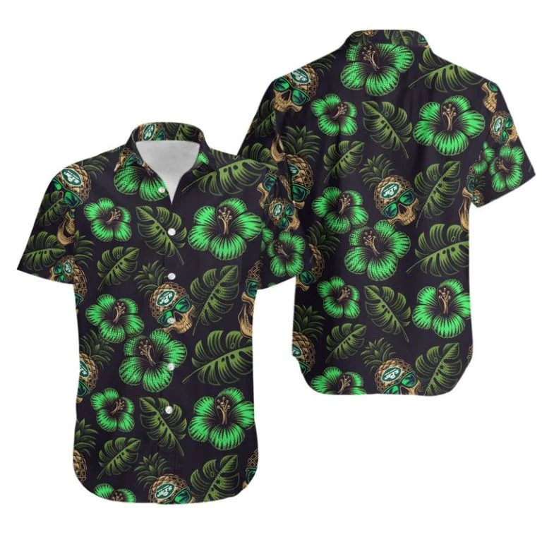 Combo New York Jets Button-Up Shirt & Men Shorts IR16