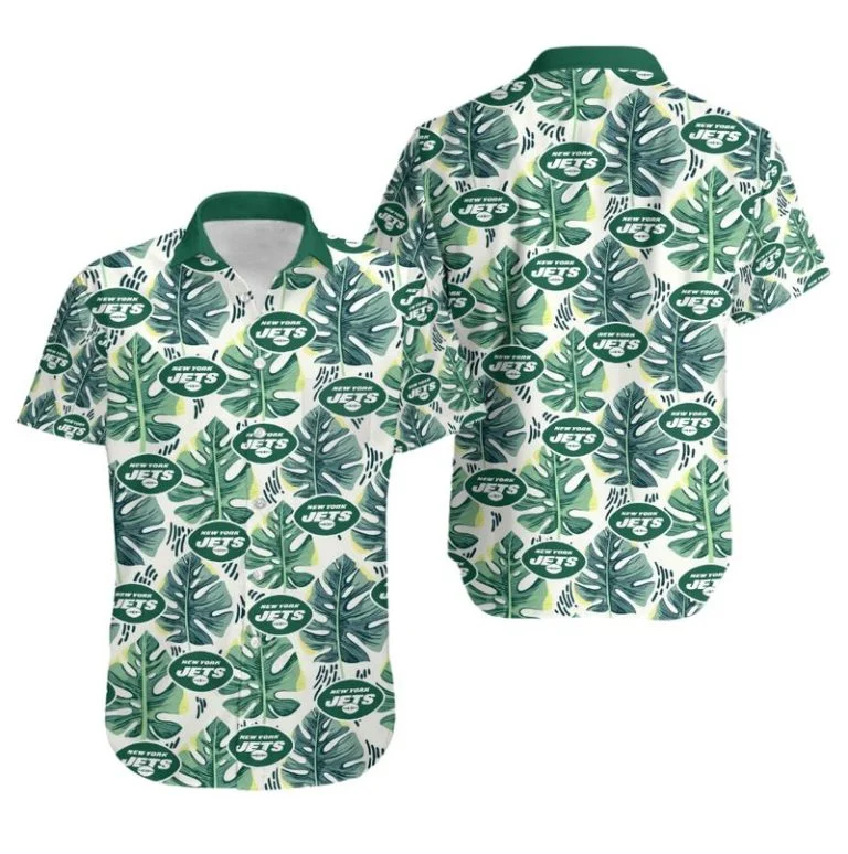 Combo New York Jets Button-Up Shirt & Men Shorts WT71