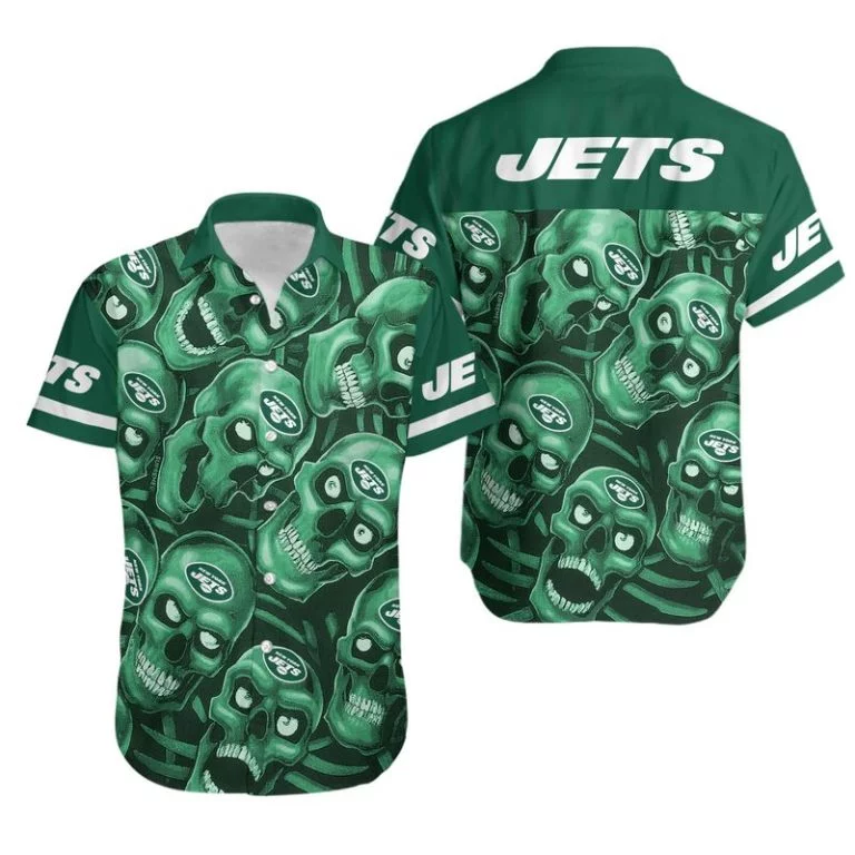 Combo New York Jets Button-Up Shirt & Men Shorts IT28