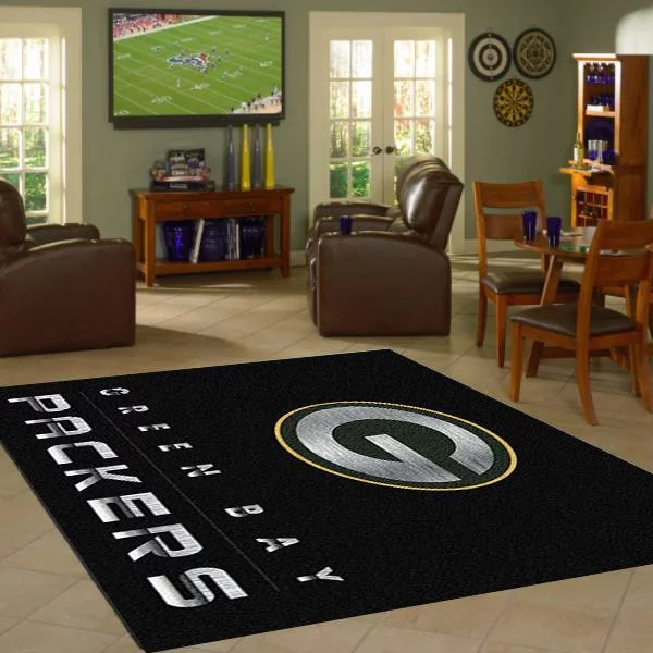Green Bay Packers Chrome Area Rug - Image 2