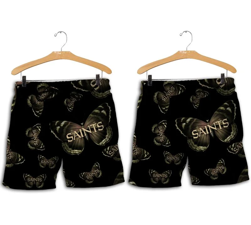 Combo New Orleans Saints Button-Up Shirt & Men Shorts UI74 - Image 2