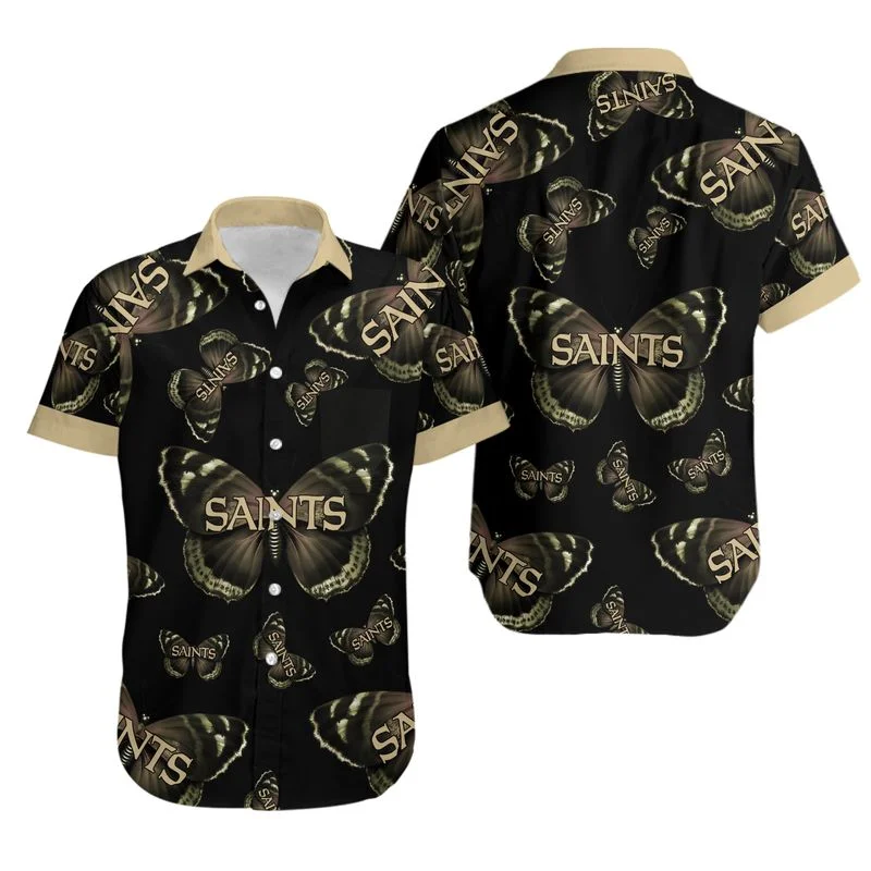 Combo New Orleans Saints Button-Up Shirt & Men Shorts UI74
