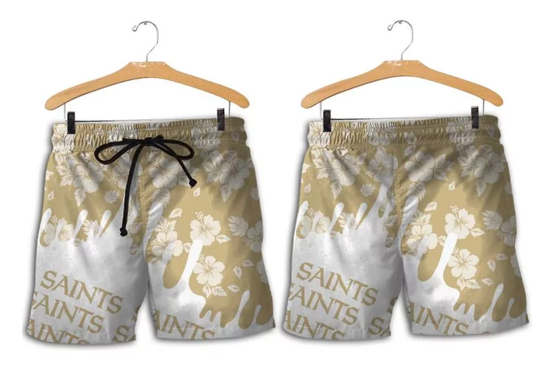 Combo New Orleans Saints Button-Up Shirt & Men Shorts UE76 - Image 2