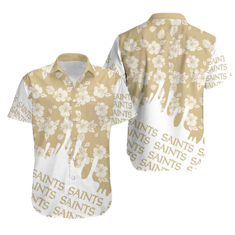 Combo New Orleans Saints Button-Up Shirt & Men Shorts UE76