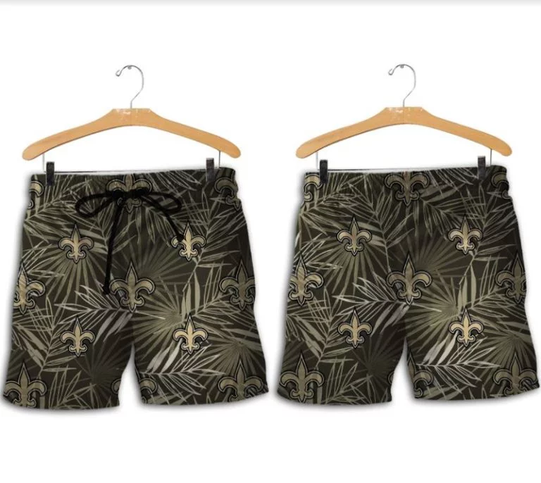 Combo New Orleans Saints Button-Up Shirt & Men Shorts IW44 - Image 2