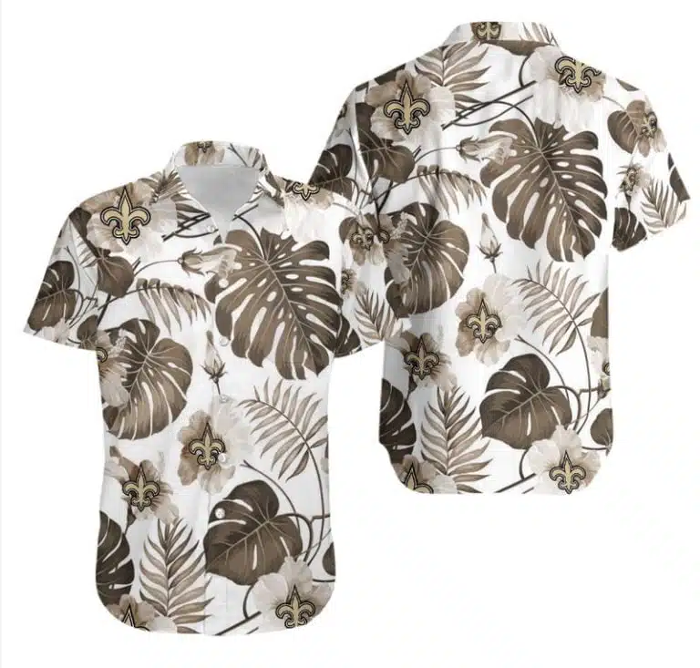 Combo New Orleans Saints Button-Up Shirt & Men Shorts OY86