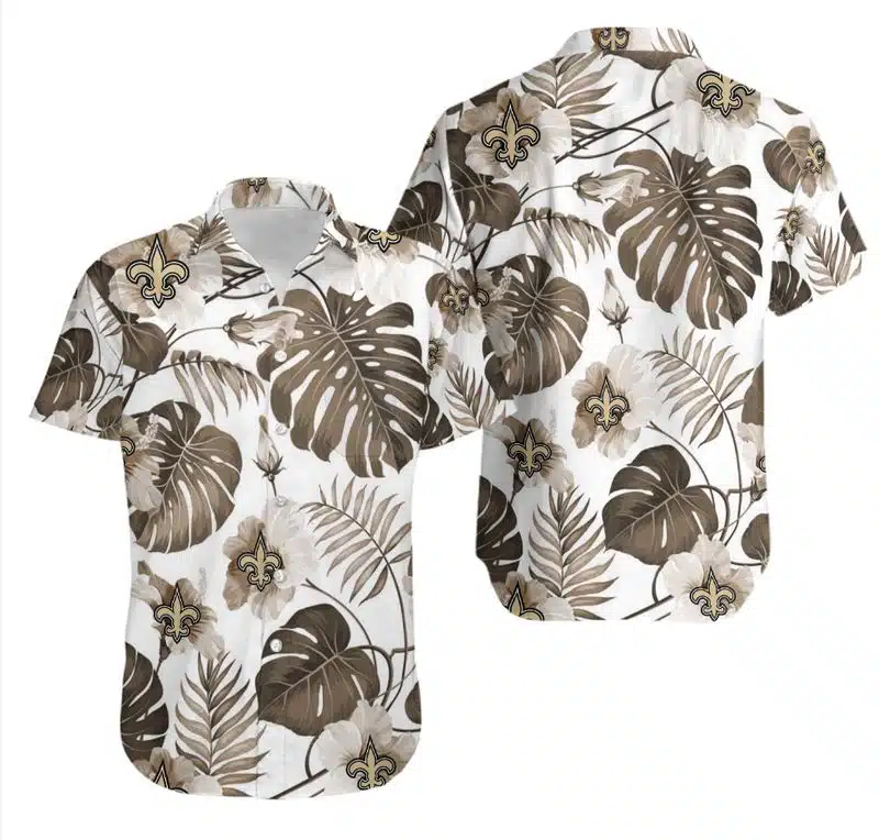 Combo New Orleans Saints Button-Up Shirt & Men Shorts OY86