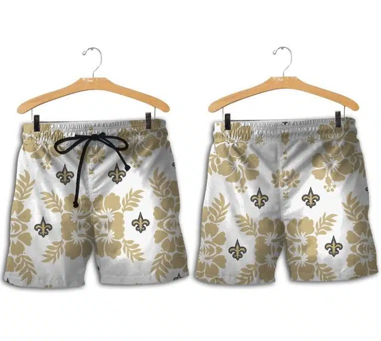 Combo New Orleans Saints Button-Up Shirt & Men Shorts YE11 - Image 2