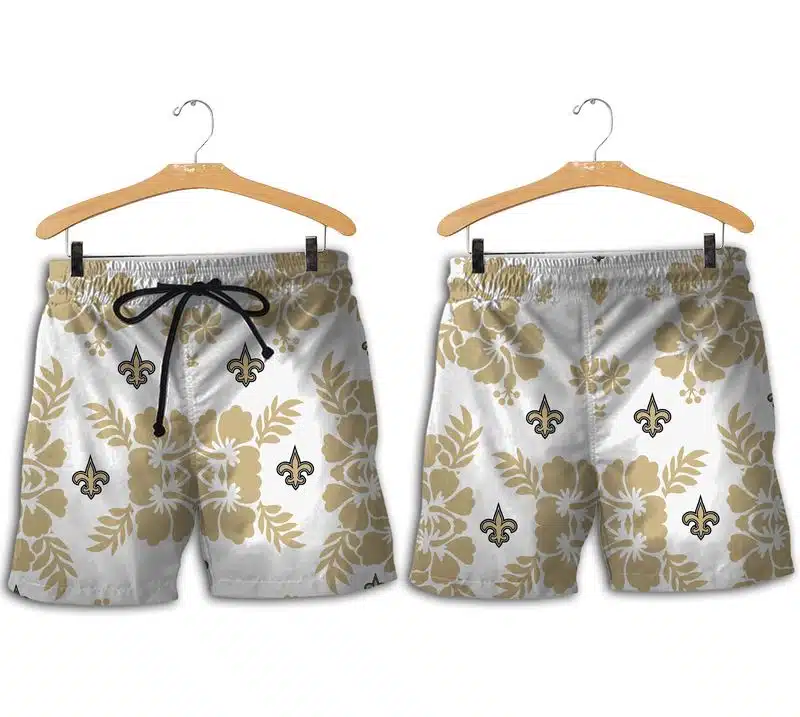 Combo New Orleans Saints Button-Up Shirt & Men Shorts YE11 - Image 2