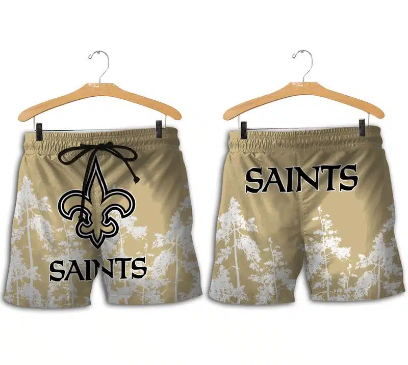 Combo New Orleans Saints Button-Up Shirt & Men Shorts YA11 - Image 2