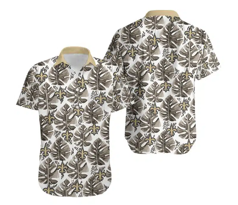 Combo New Orleans Saints Button-Up Shirt & Men Shorts UD27