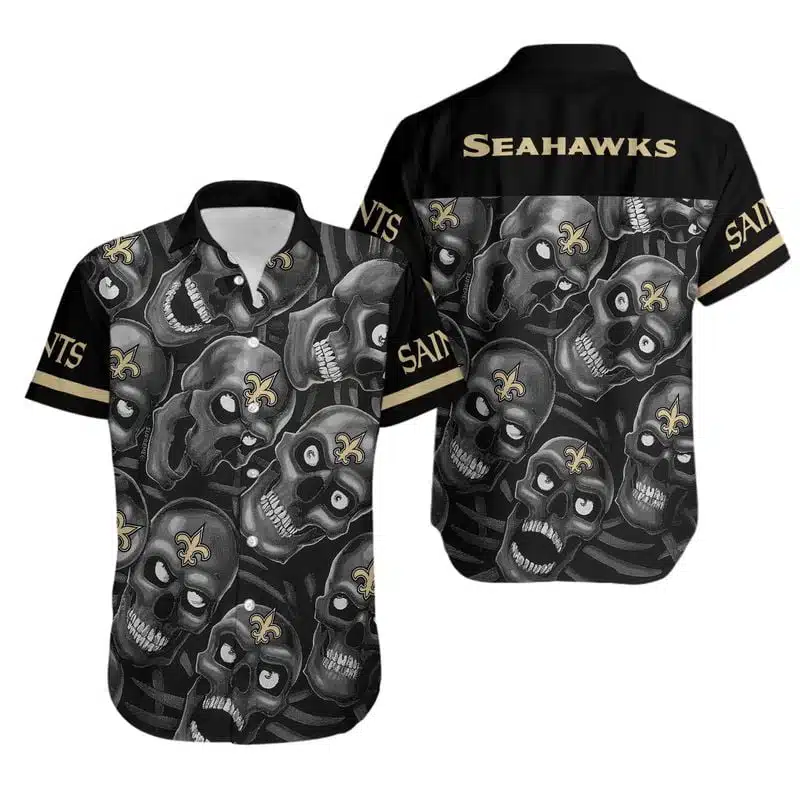 Combo New Orleans Saints Button-Up Shirt & Men Shorts UD76