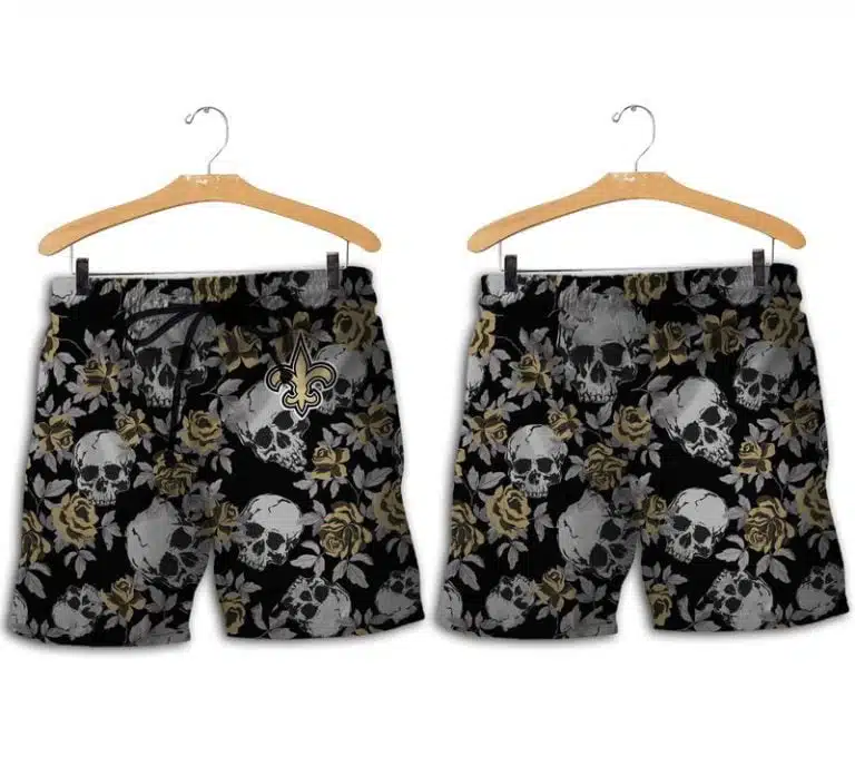 Combo New Orleans Saints Button-Up Shirt & Men Shorts TK13 - Image 2