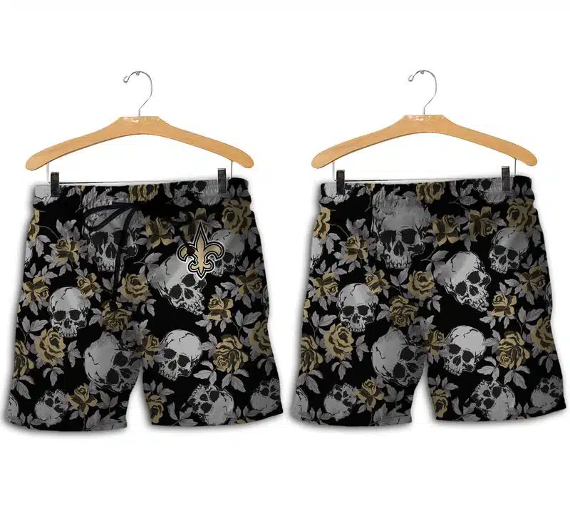 Combo New Orleans Saints Button-Up Shirt & Men Shorts TK13 - Image 2