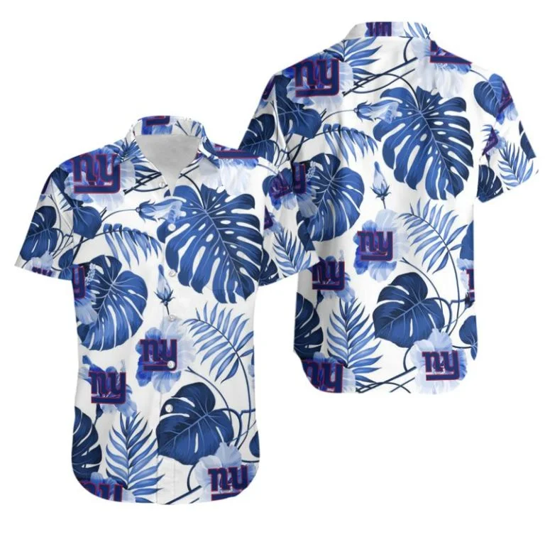 Combo New York Giants Button-Up Shirt & Men Shorts RY74