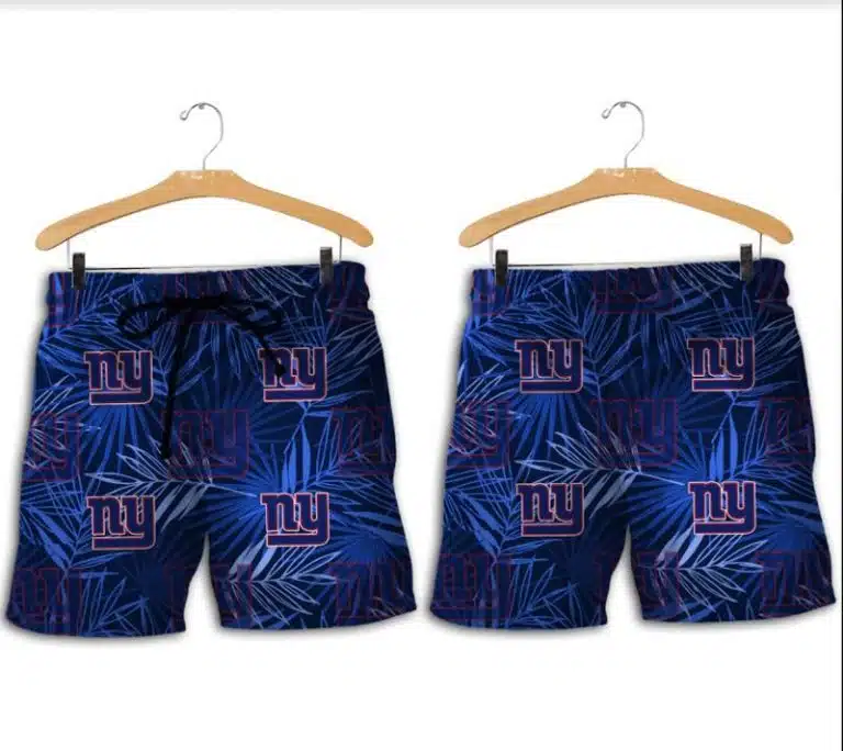 Combo New York Giants Button-Up Shirt & Men Shorts RK97 - Image 2